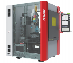 牧激科技 2018 年新推出的精密雙五軸刀具激光切割機(jī)。